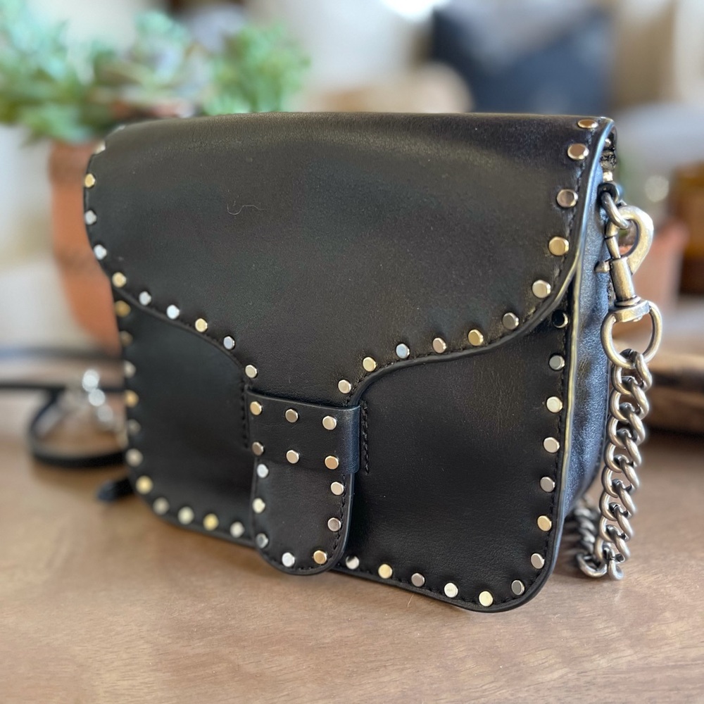 Rebecca Minkoff Midnighter studded crossbody bag - black